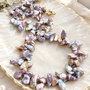 Colier perle baroc Biwa lila rose prafuit