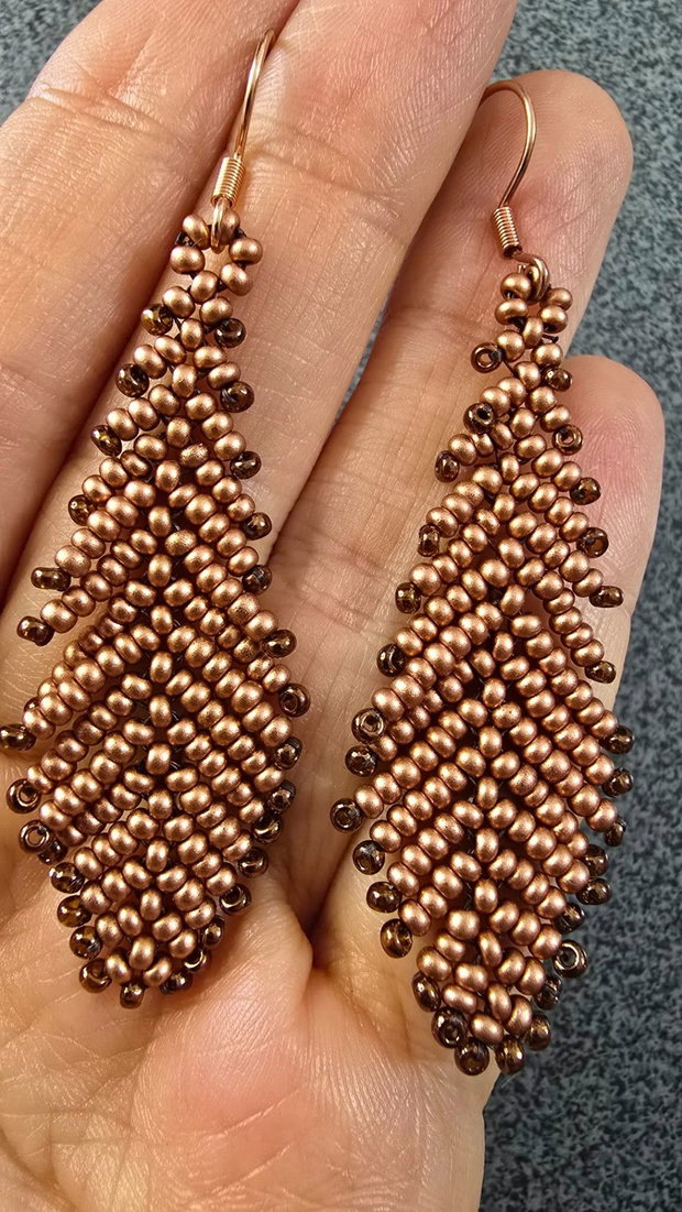 Cercei pana bronz