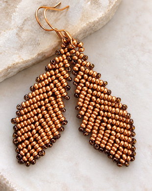 Cercei pana bronz
