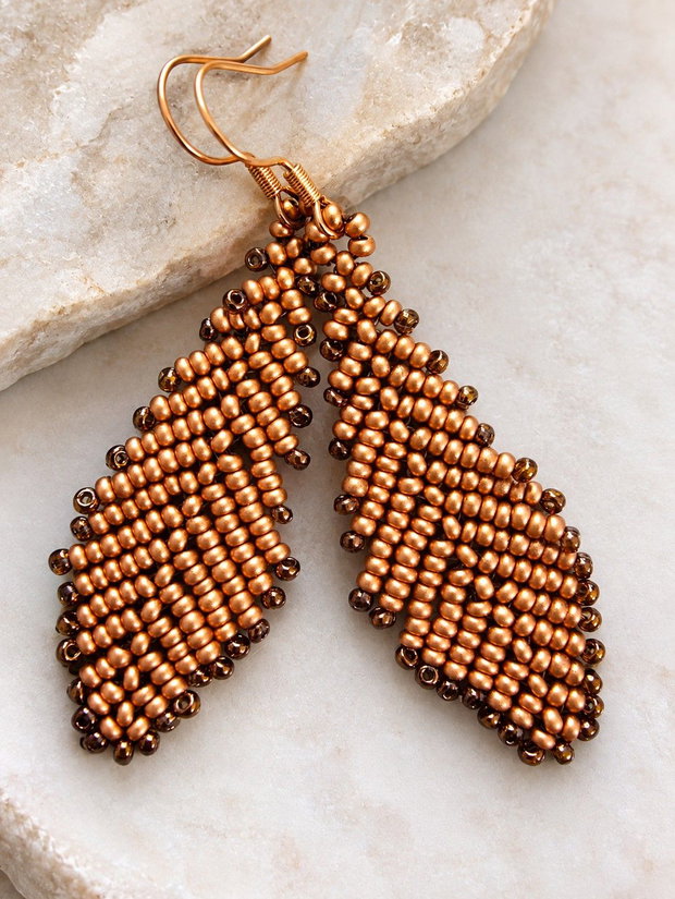 Cercei pana bronz