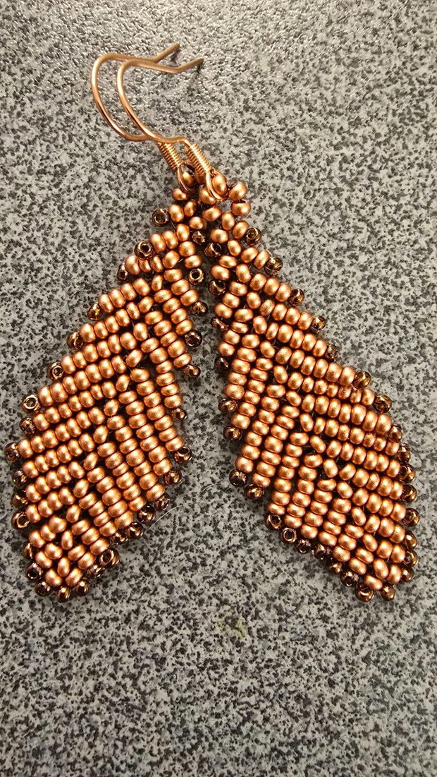 Cercei pana bronz