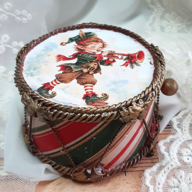 Decoratiune toba pentru bradul de Craciun - Concert de spiridusi