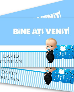 Plic bani botez băiețel Baby Boss cu biberon  personalizat