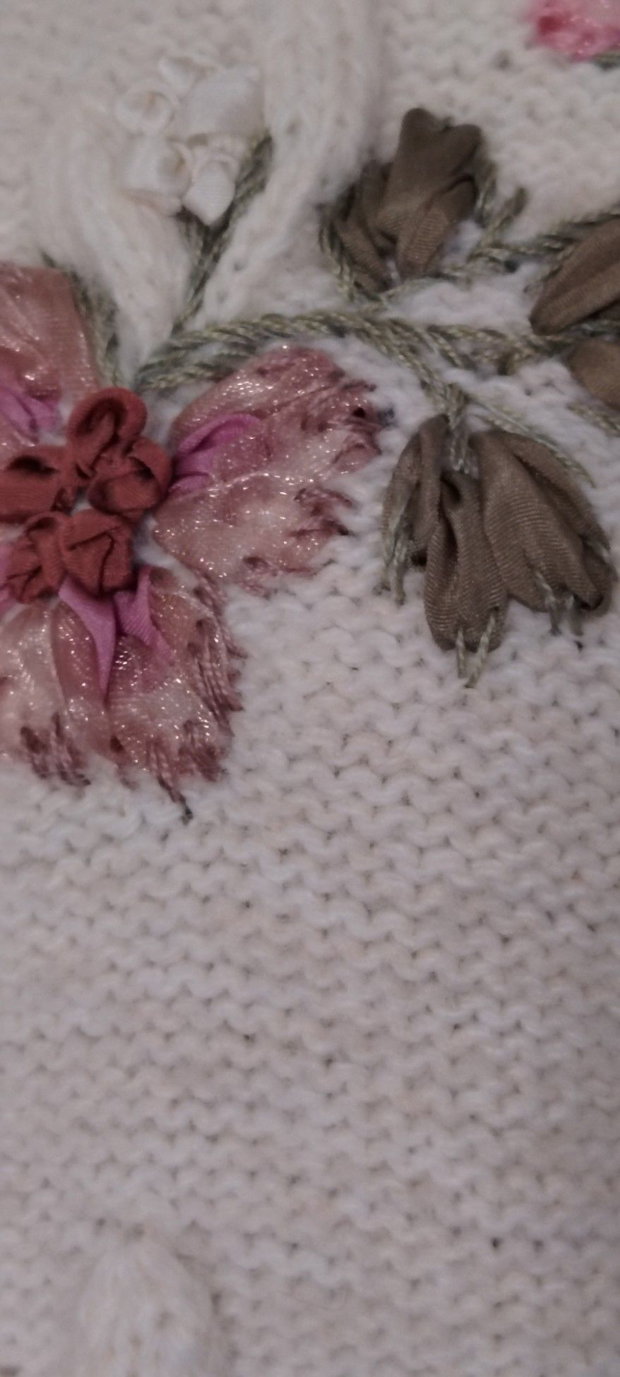 Jacheta,cardigan cu broderie organza