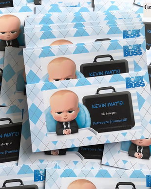 Plicuri de bani botez băiețel Baby Boss cu servietă