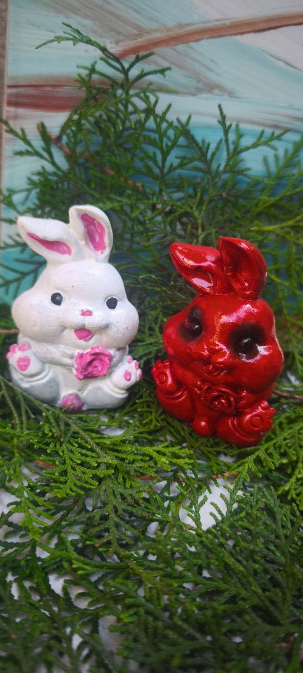 Iepuraș handmade decorativ  8 cm