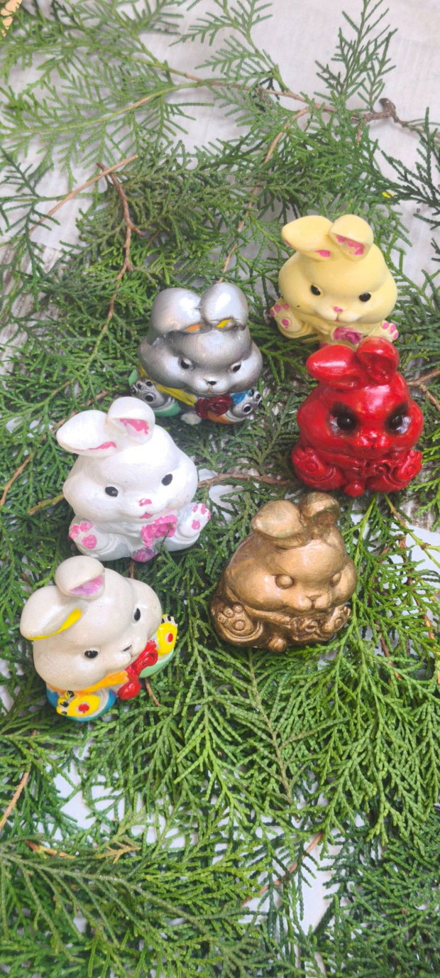 Iepuraș handmade decorativ  8 cm
