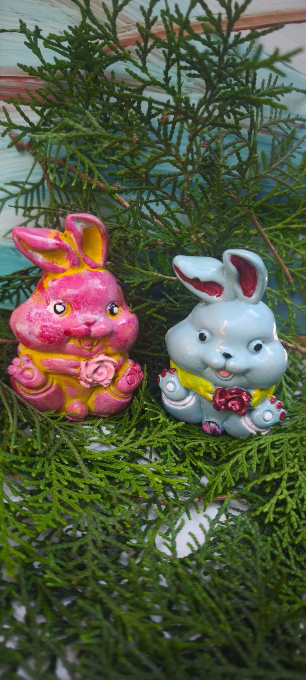 Iepuraș handmade decorativ  8 cm