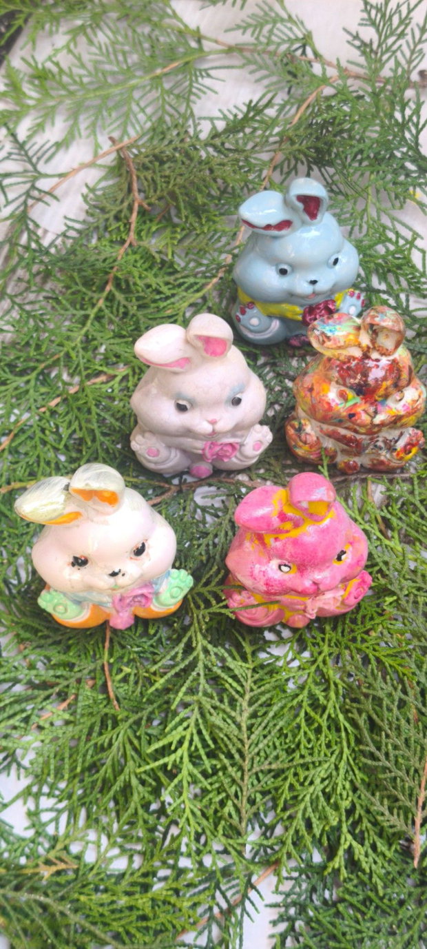 Iepuraș handmade decorativ  8 cm