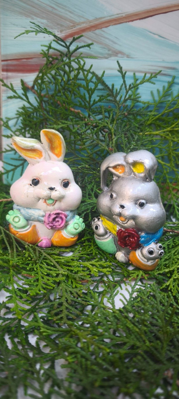 Iepuraș handmade decorativ  8 cm