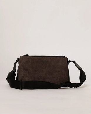 Geanta smart casual neagra cu finisaj neted si catifelat