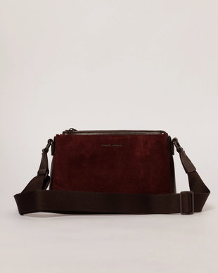 Geanta smart casual bordo cu finisaj neted si catifelat