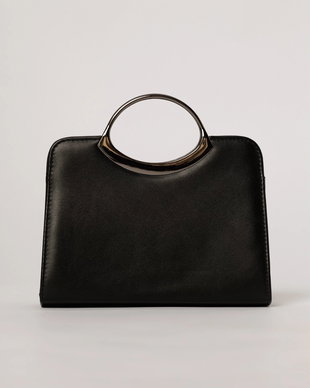 Clutch elegant negru din piele ecologica cu design modern