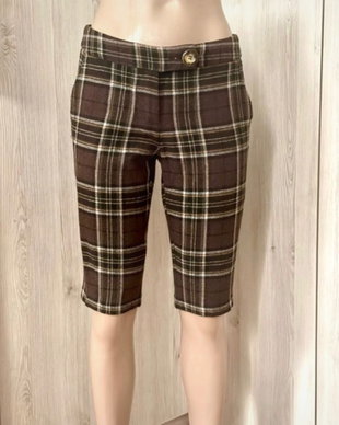PANTALONI STOFA BENETTON LANA SI BUMBAC ,3/4,MARIME 40