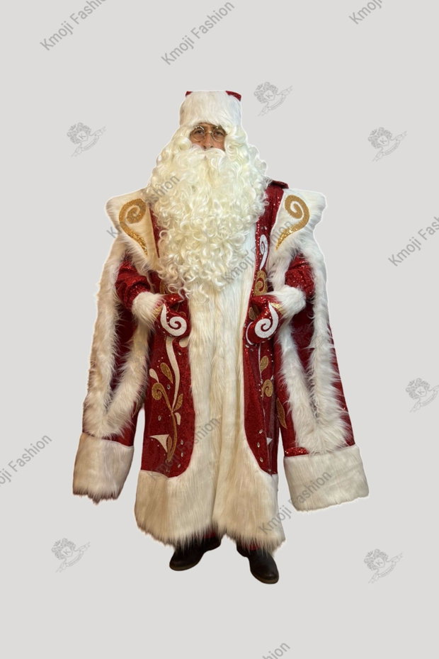 Costum Moș Crăciun Roșu Model Luxury Adult