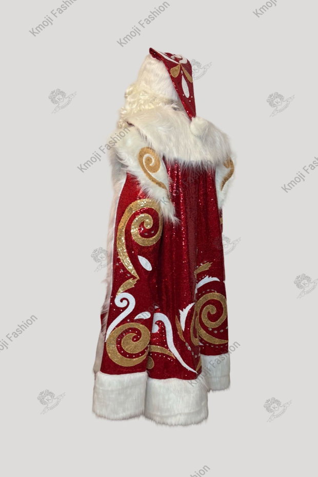Costum Moș Crăciun Roșu Model Luxury Adult