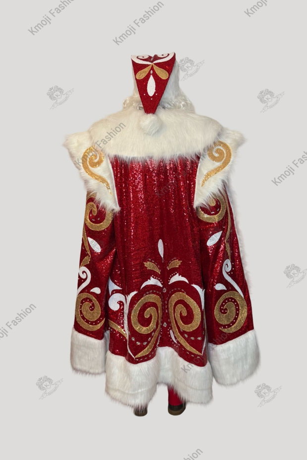 Costum Moș Crăciun Roșu Model Luxury Adult
