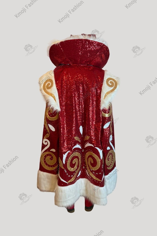Costum Moș Crăciun Roșu Model Luxury Adult