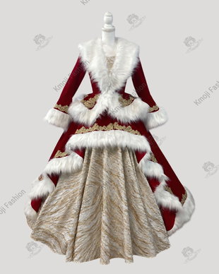 Costum Doamna Crăciun Model Luxury Adult