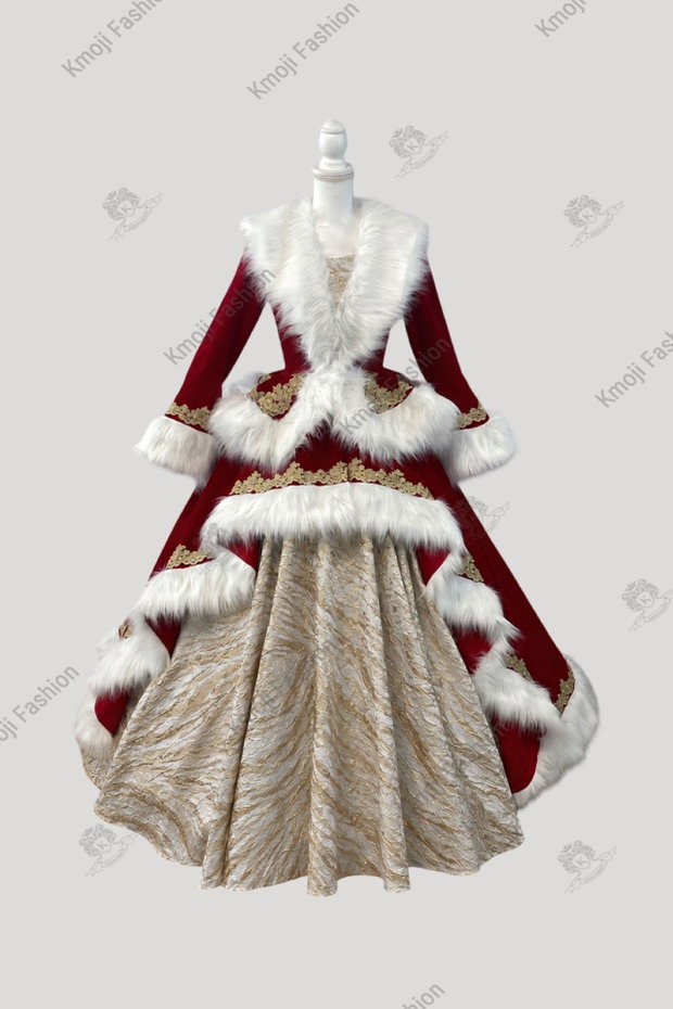 Costum Doamna Crăciun Model Luxury Adult