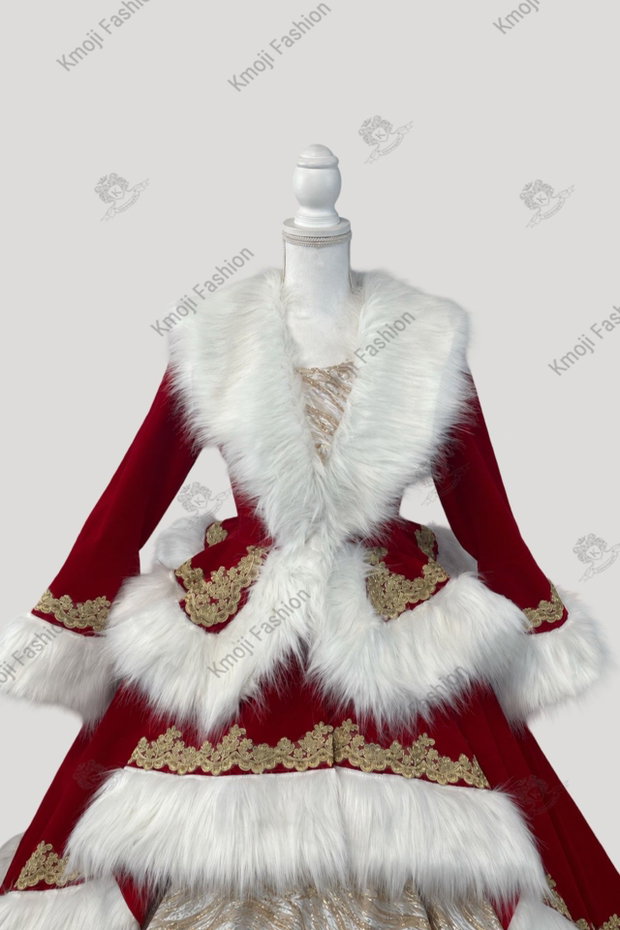Costum Doamna Crăciun Model Luxury Adult