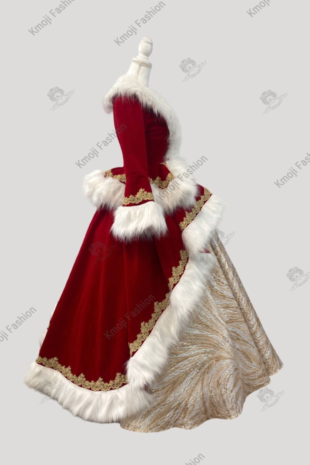 Costum Doamna Crăciun Model Luxury Adult