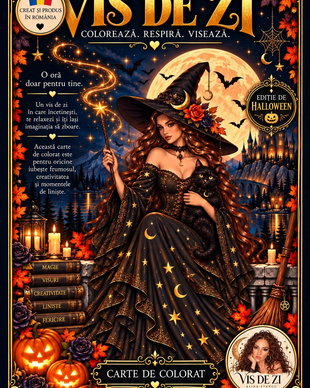 Carte Colorat VIS DE ZI  Ediția de Halloween