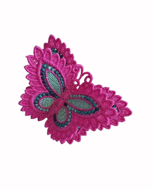 Brosa Fluture Dublu Fucsia