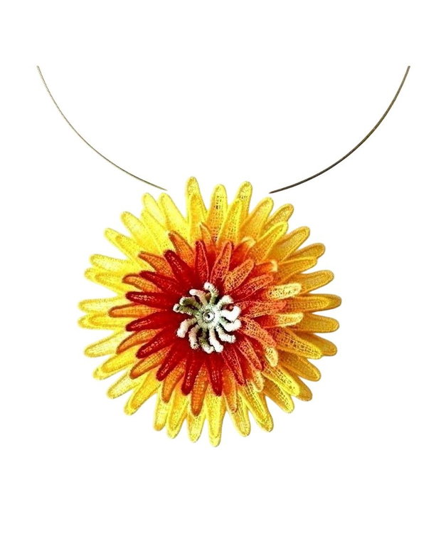 Colier Crizantemă Elegantă Colier Brodat
