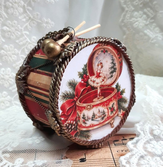 Decoratiune toba pentru bradul de Craciun - Craciunul de altadata