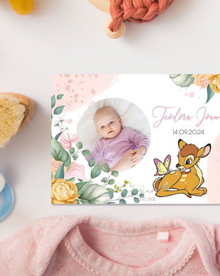 Mărturie magnet botez. Mărturie Bambi