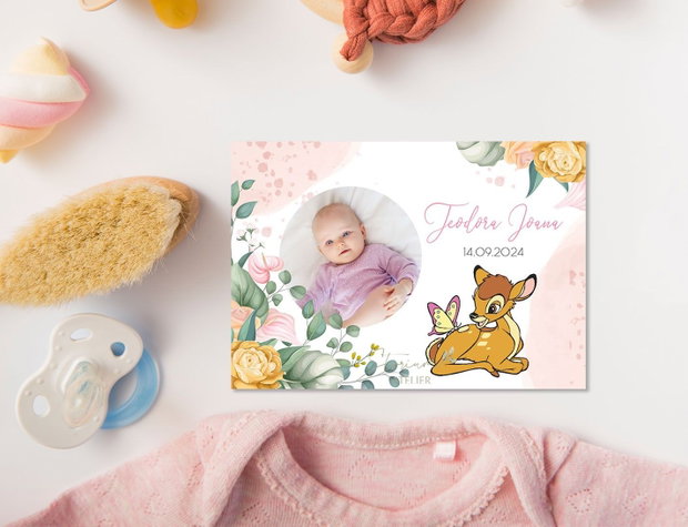 Mărturie magnet botez. Mărturie Bambi