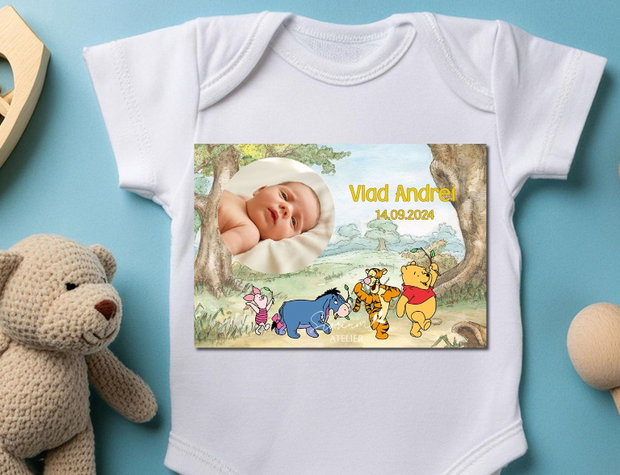 Mărturie magnet botez. Mărturie Winnie the Pooh. Mărturie Winnie Ursulețul