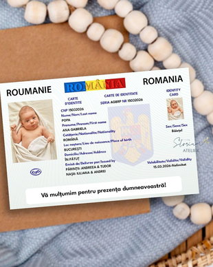 Mărturie magnet botez. Mărturie tip buletin