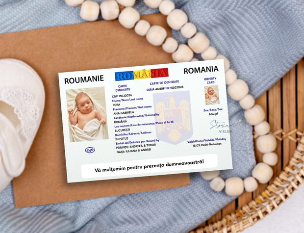 Mărturie magnet botez. Mărturie tip buletin