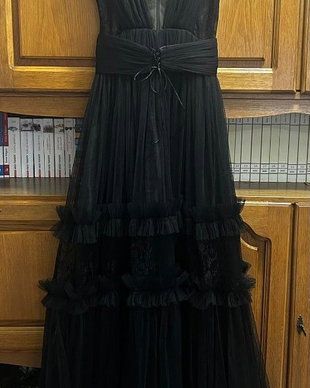 Rochie lungă de seară Ana Radu din tulle și dantelă  Mărimea S (36)