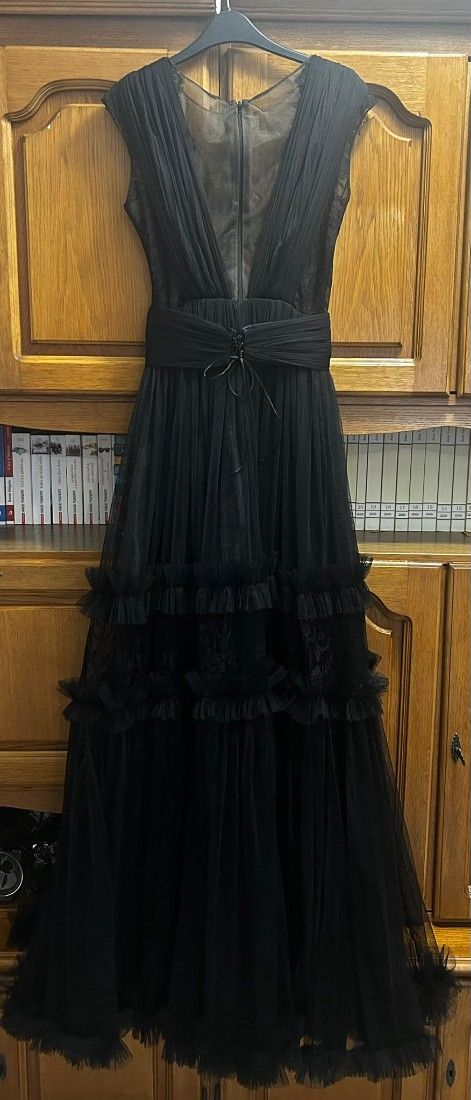 Rochie lungă de seară Ana Radu din tulle și dantelă Mărimea S (36)