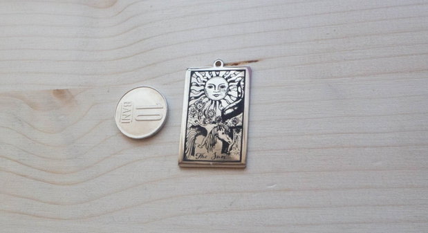 Pandantiv Tarot  The Sun, cartea Soarelui