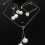 set argintat cu margaritarele de jad