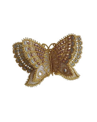 Broșă Fluture Gold Ancien  Broșă Brodată