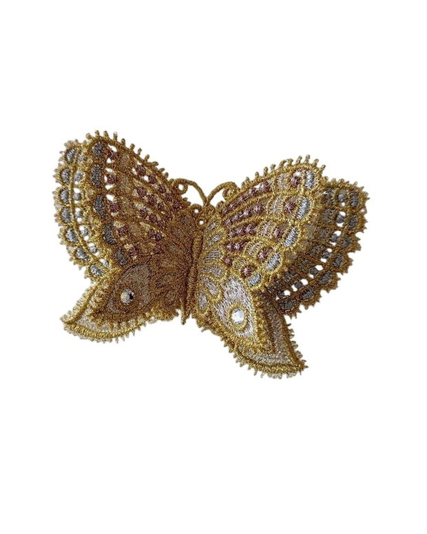 Broșă Fluture Gold Ancien Broșă Brodată