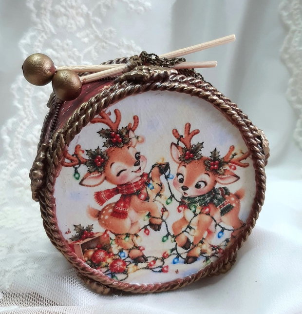 Decoratiune toba pentru bradul de Craciun - Craciunul de altadata