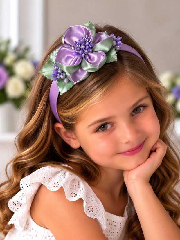 Bentita cu Flori din Satin