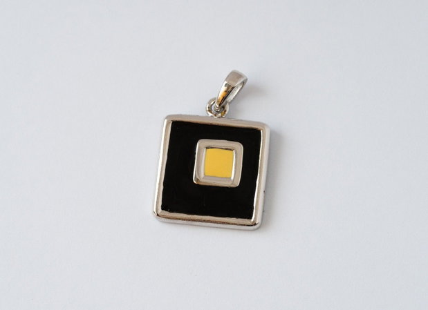 Pandantiv design geometric argint 925