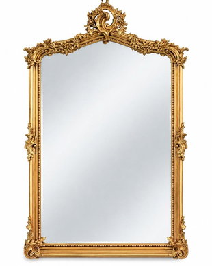Oglinda baroc aurie aurie din cristal