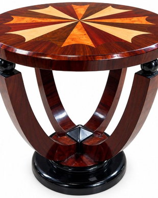 Masuta Art Deco din lemn masiv furniruit