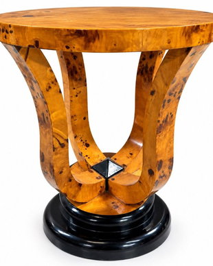 Masuta Art Deco din lemn masiv furniruit