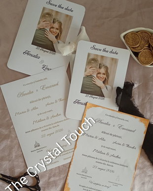 Invitații de nuntă personalizate cu fotografie