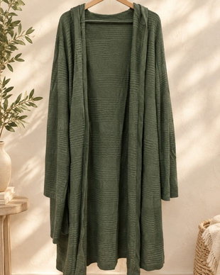 Cardigan verde lung