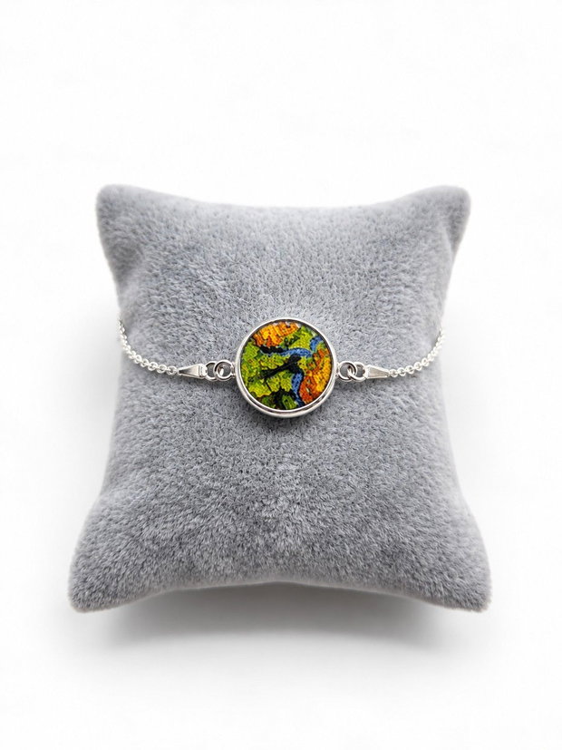 Bratara "Marigold" din argint si fragment de portelan